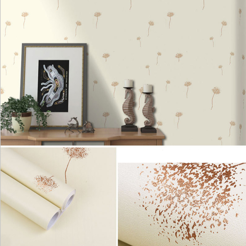 Cuộn 5m Decal Giấy Dán Tường Bồ công cúp vàng kem