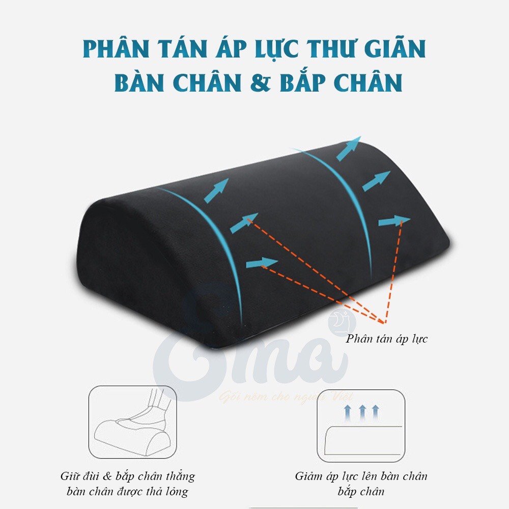 Gối kê chân văn phòng cao su non - Giảm tê chân, mỏi chân, chuột rút, căng cơ khi ngồi làm việc