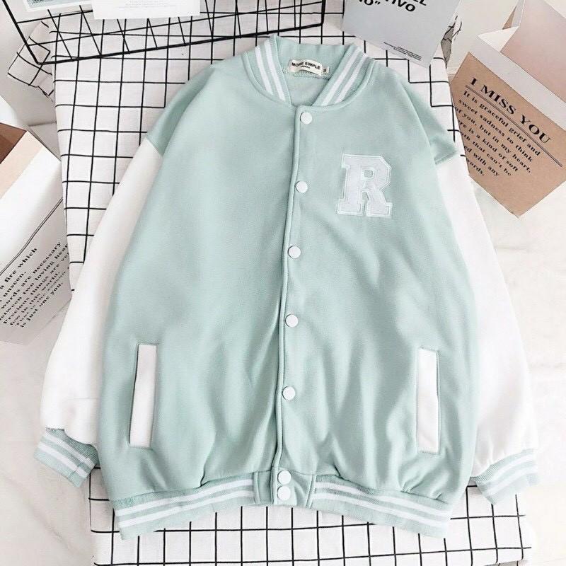 Hình ảnh Áo Khoác Bomber Nỉ Bông Jemcloset Ray Tay Dài Form Rộng Unisex Nam Nữ Ulzzang KUN