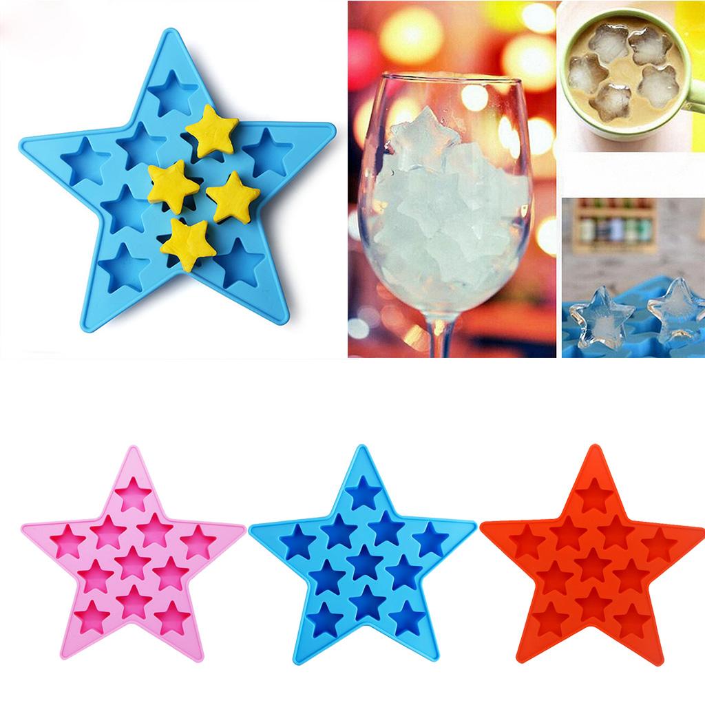Star Heart Silicone Mould Mold Chocolate Candy Gummy Maker Ice Jelly Tray