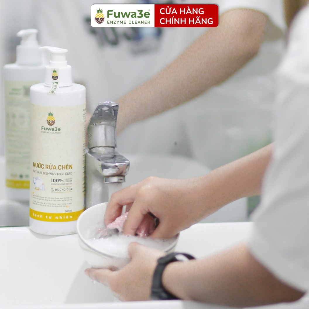 Nước rửa chén hữu cơ enzyme sinh học dứa Fuwa3e 500ml