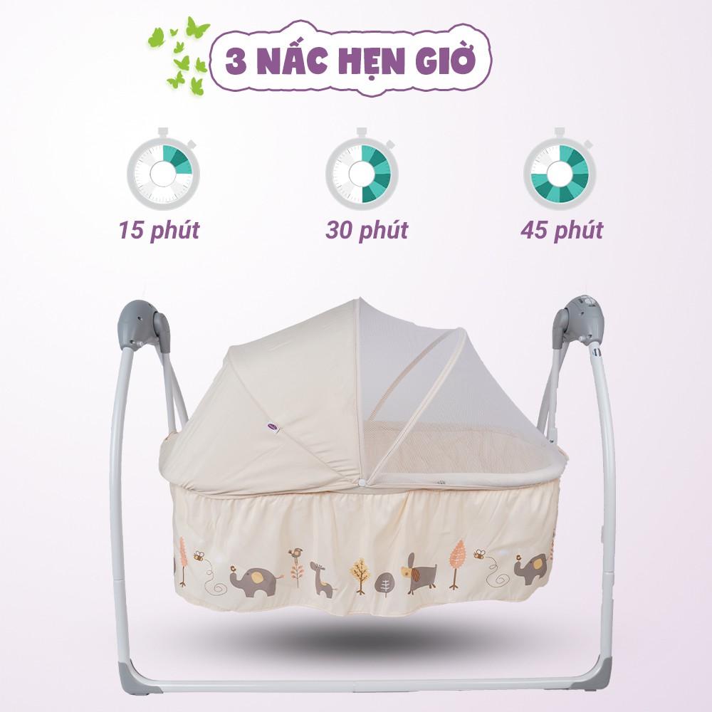 Nôi điện cho bé điều khiển từ xa kết hợp nhạc trắng ru ngủ Mastela SG239 - Nôi cho bé sơ sinh đu đưa tự động