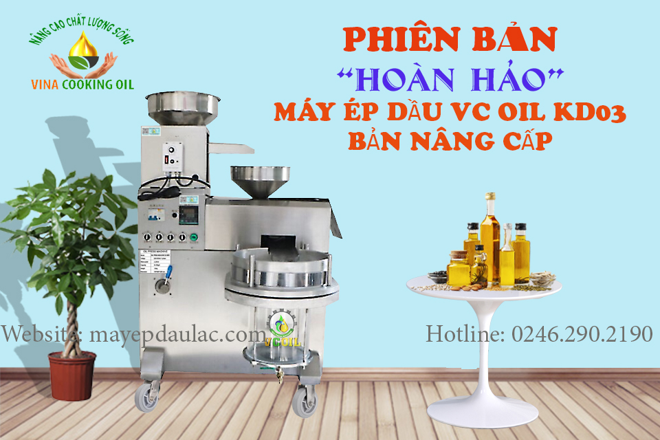 [Hàng chính hãng] Máy ép dầu VC OIL KD03 chính hãng, độc quyền VINA COOKING OIL