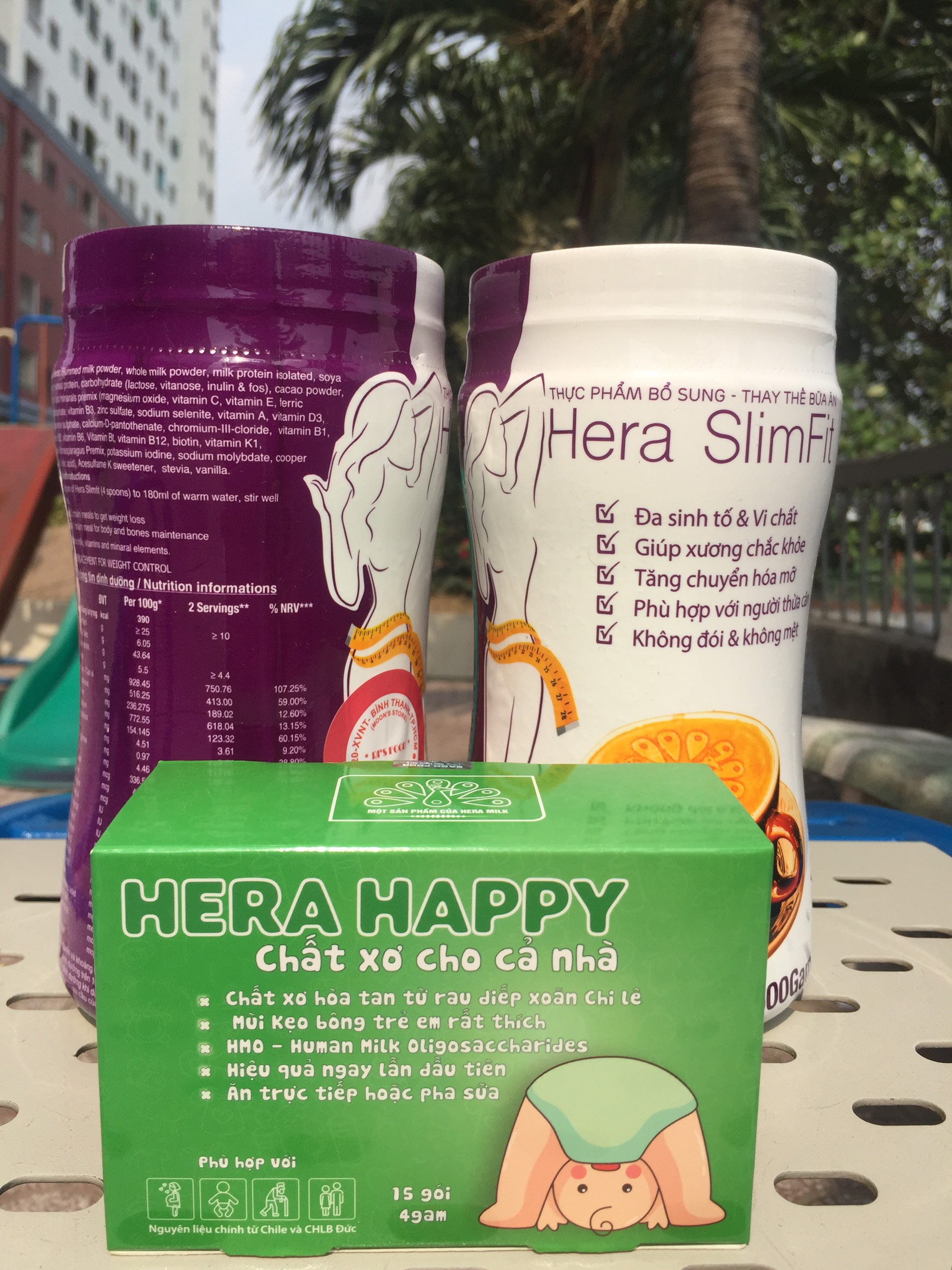 COMBO 2 HỘP SỮA HỖ TRỢ GIẢM CÂN HERA SLIMFIT + TẶNG CHẤT XƠ HÒA TAN HERA HAPPY: HỖ TRỢ GIẢM CÂN AN TOÀN - DÁNG ĐẸP, EO THON - THAY THẾ BỮA ĂN HOÀN TOÀN