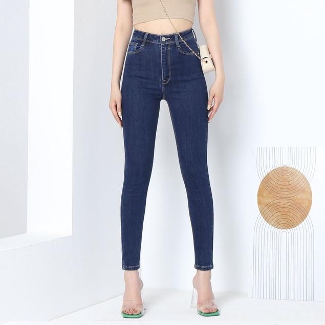 Quần Jean Nữ skinny ôm vintage lưng cao cạp cao co giãn CT JEANS