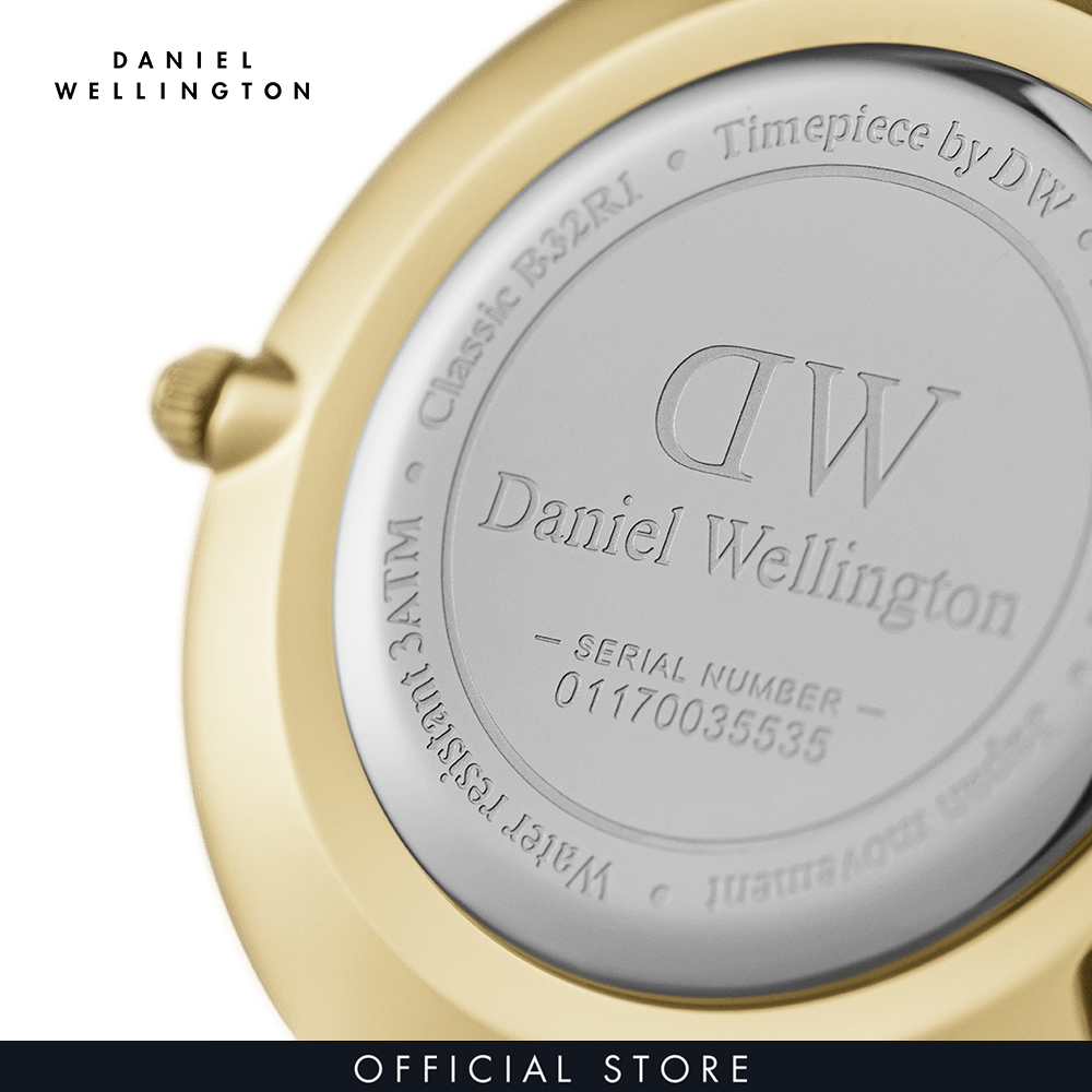 Đồng hồ Daniel Wellington dây lưới - Petite Evergold trắng-vàng