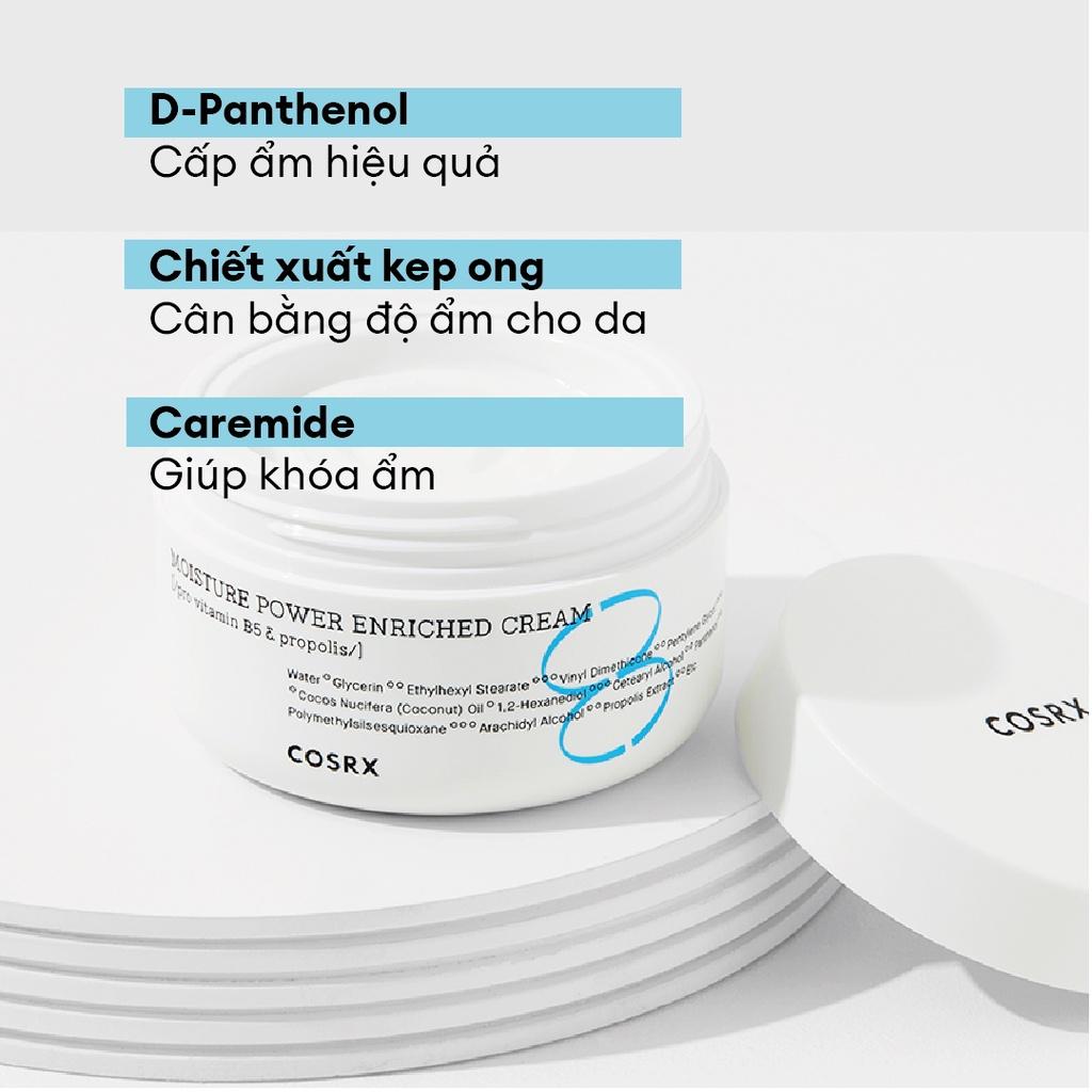 Kem Dưỡng Cấp Ẩm Chuyên Sâu (Keo Ong, B5) COSRX Hydrium Moisture Power Enriched Cream 50ml