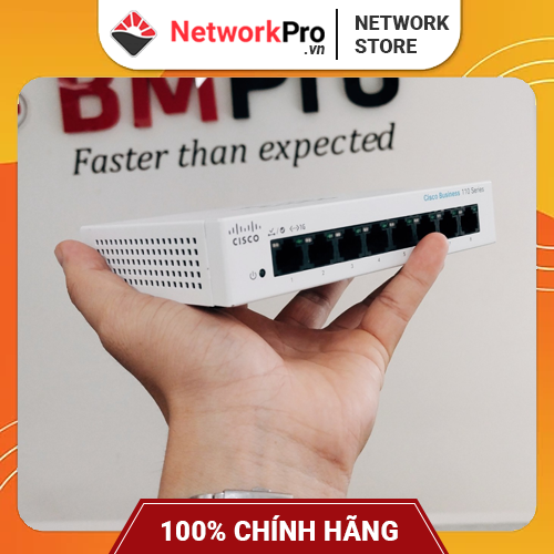 Switch Cisco Business CBS110-8T-D-EU Hàng Chính Hãng | 08 Port GE