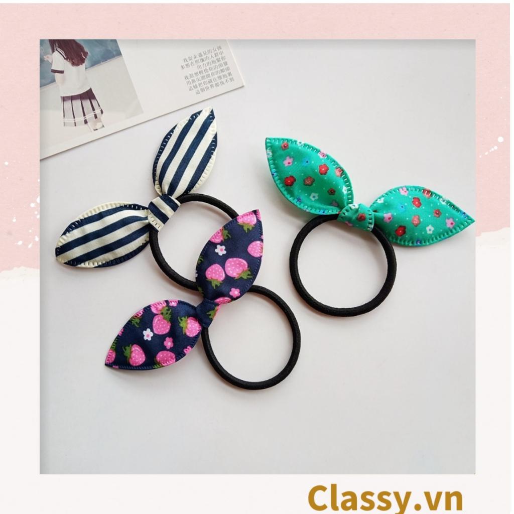 Chọn ngẫu nhiên 01 dây cột tóc Classy tai thỏ, bền chắc giá rẻ, nữ tính PK609