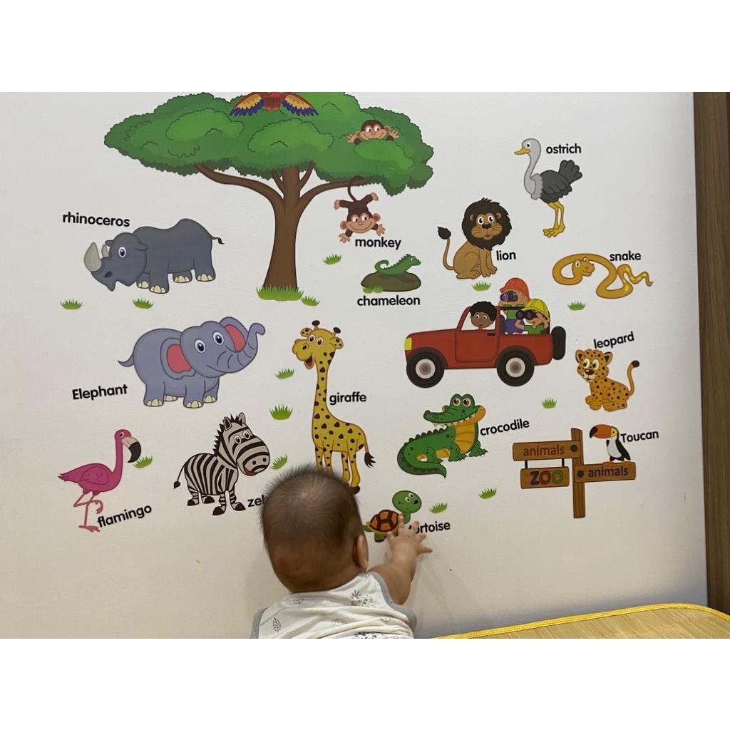 Giấy dán tường phòng ngủ decal dán tường cho bé decor trang trí dễ thương mầm non chỗ vui chơi - Xưởng decor 0301