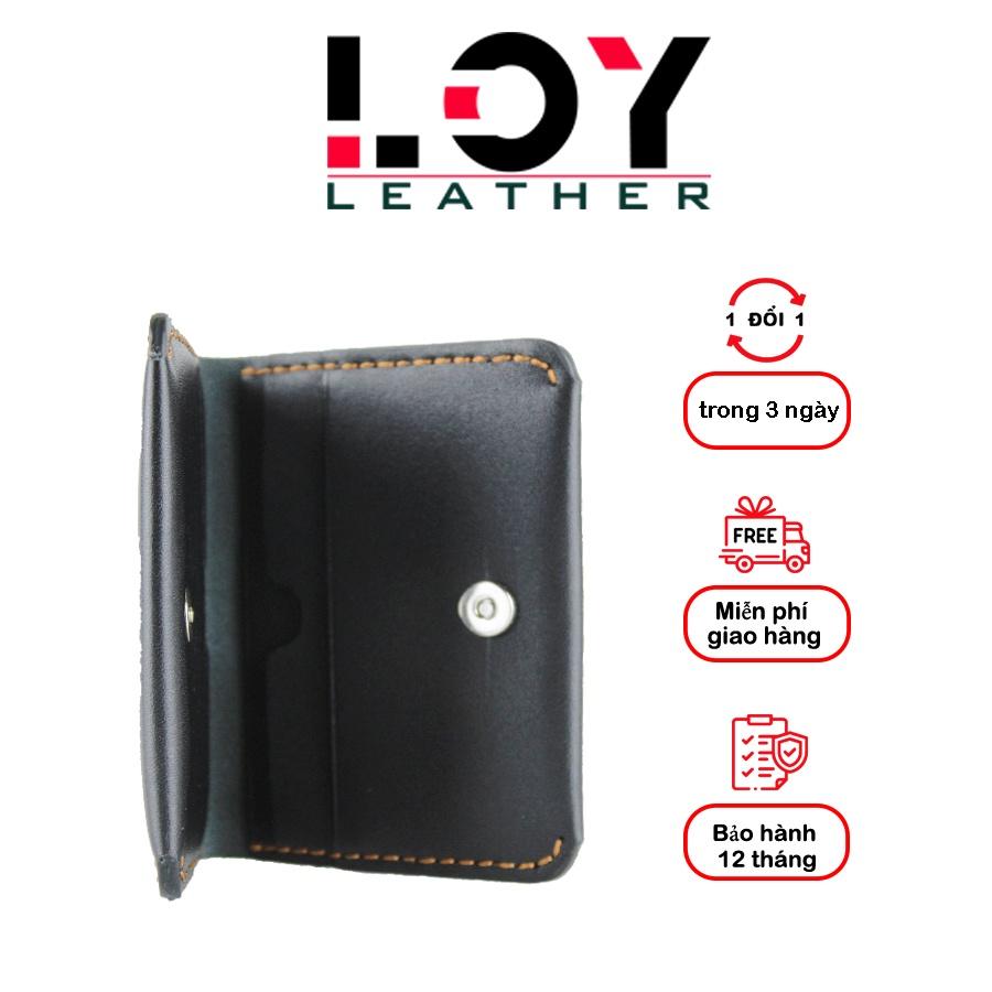 Ví Da Bò Gập Form Chuẩn Cao Cấp, Nhỏ Gọn, Sang Trọng, Chống Thấm Nước Unisex - Thương hiệu LOY Leather