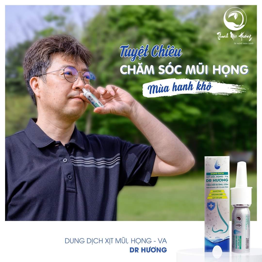 Xoang mũi dung dịch xịt mũi họng VA Dr Hương Thanh Mộc Hương 15ml