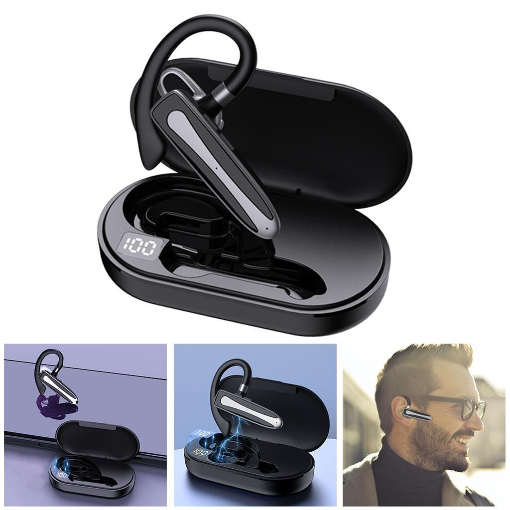 Bluetooth Headset V5.1 Noise Reduction Handsfree Earpiece for Office Gym Running