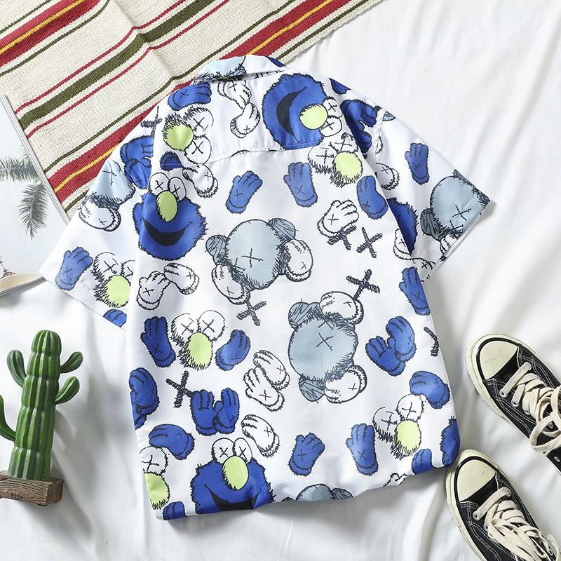 Áo sơ mi tay ngắn in họa tiết thời trang cá tính dành cho nam