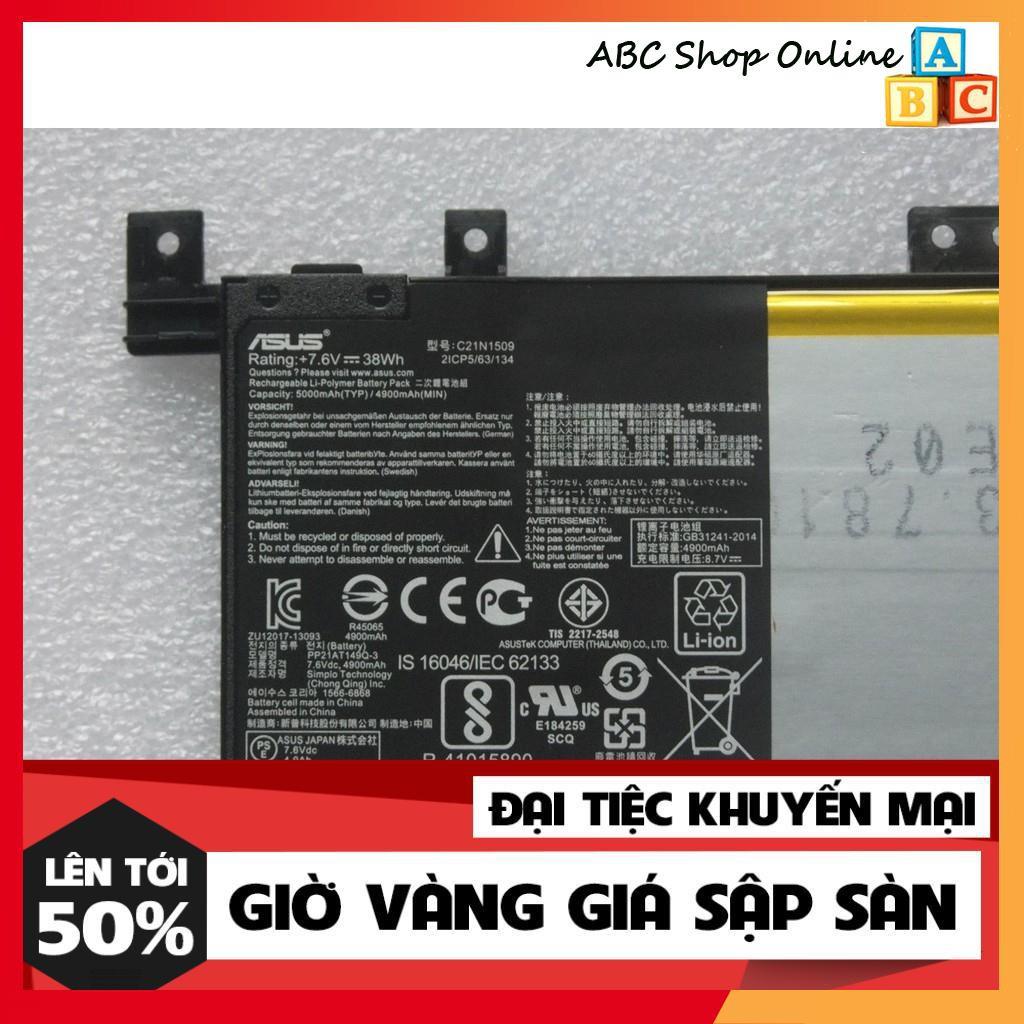Pin Dùng Cho laptop Asus VivoBook X556 A556U X556UA A556UB X556UQ X556UJ X556UR A556UF C21N1509 38Wh