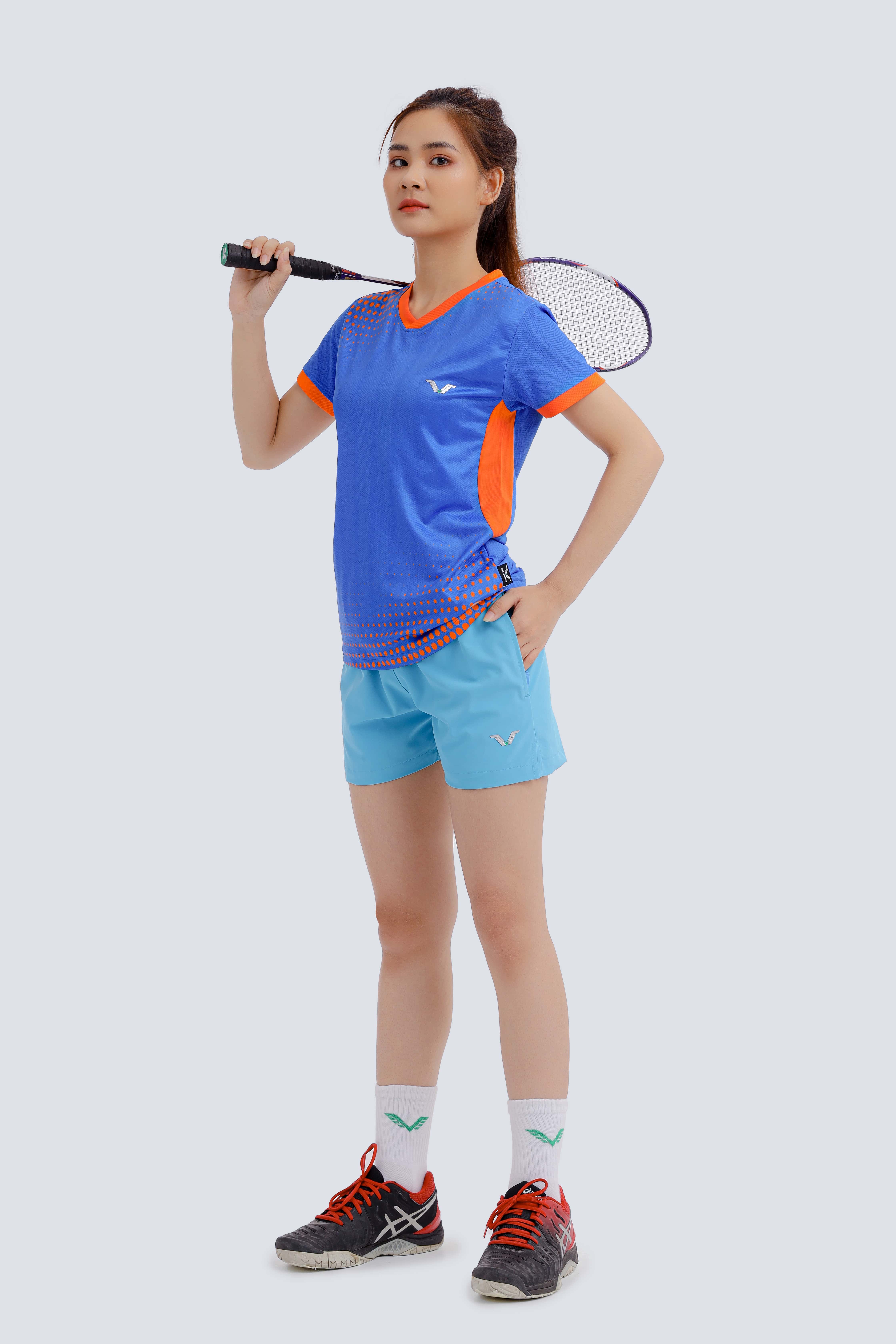 ÁO CẦU LÔNG NỮ AVT04  – SỨC MẠNH PHÒNG THỦ, VẢI DỆT CHU KỲ, IN CHUYỂN NHIỆT BỀN MÀU