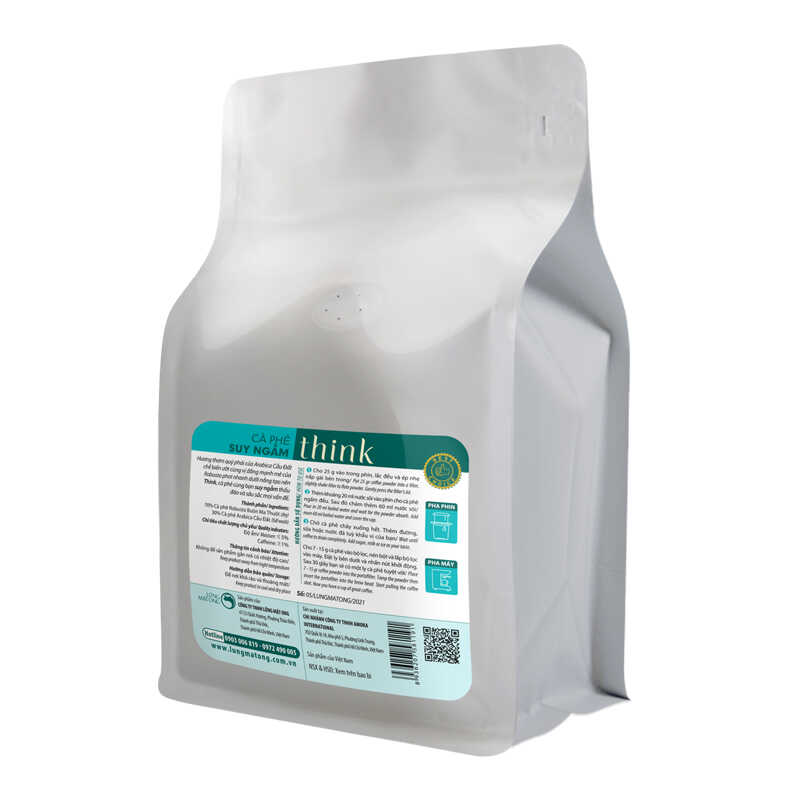 Cà phê phin nguyên chất rang xay mộc sạch BANDON THINK 250g đắng dịu, thơm ngát. Cà phê đặc sản