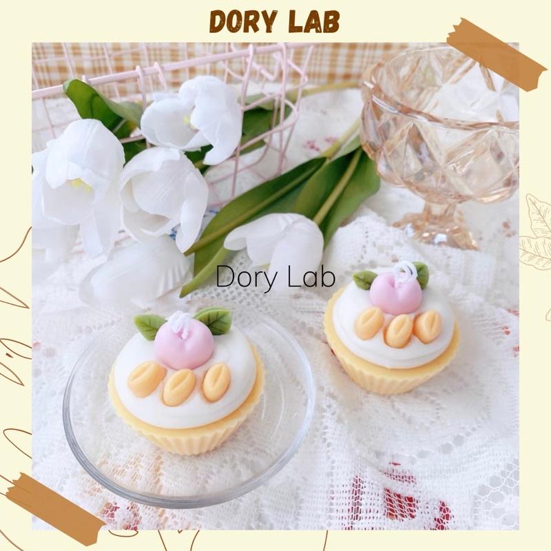 Nến Thơm Bánh Cupcake Phủ Kem Cherry Màu Pátel, Quà Tặng Ý Nghĩa - Dory Lab