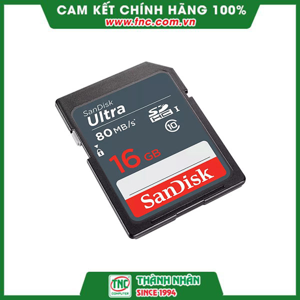 Thẻ nhớ SDHC 16GB Sandisk Ultra (class 10)- Hàng chính hãng