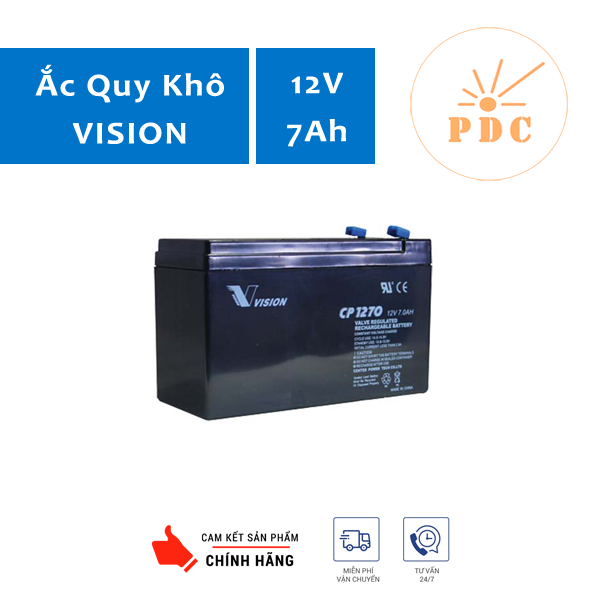 Ắc quy Vision CP1270 12V 7Ah -