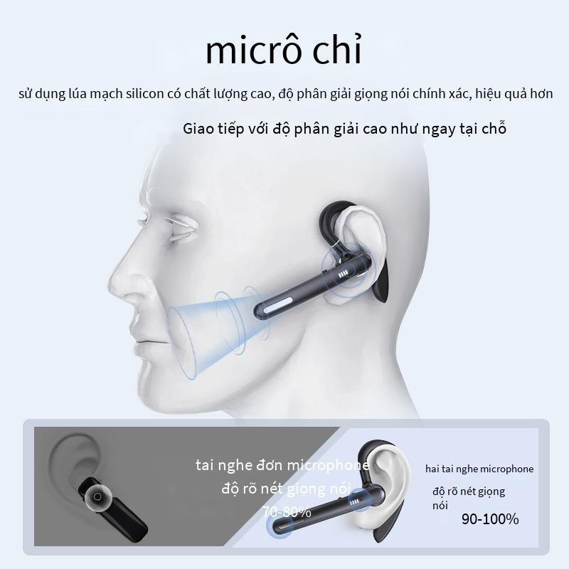 Phong cách mới nhất K10 rung tai nghe bluetooth kinh doanh mới treo tai loại 5.0 giảm tiếng ồn không dây thực sự thể thao chống thấm nước