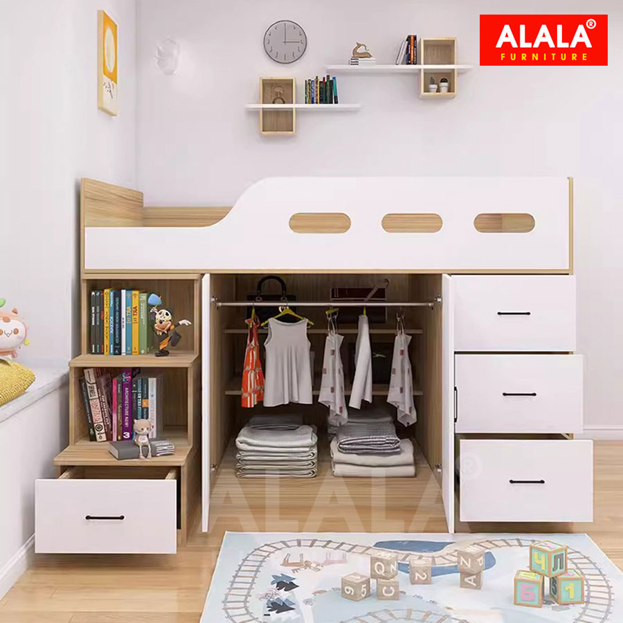 Giường tầng thấp ALALA162 đa năng/ Miễn phí vận chuyển và lắp đặt/ Đổi trả 30 ngày/ Sản phẩm được bảo hành 5 năm từ thương hiệu ALALA/ Chịu lực 700kg
