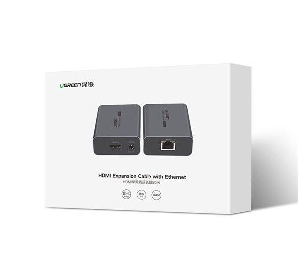 Ugreen UG27612Cm196TK S 50M 1080p Bộ kéo dài HDMI qua cáp mạng RJ45 Cat5e/Cat6 có điều khiển Irl chuẩn cắm US 50739eu 27612 - HÀNG CHÍNH HÃNG