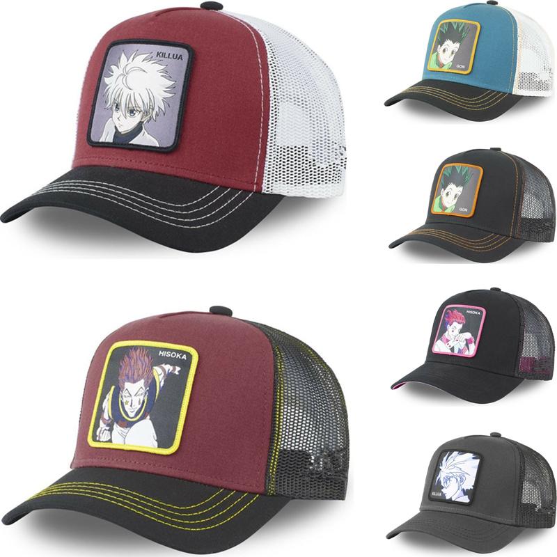 Thương hiệu mới Hunter x Snapback Cap Cotton Bóng chày Cap Men Women Hip Hop Dad Dad Mater Trucker Dropshipping Color: KILLUA RED