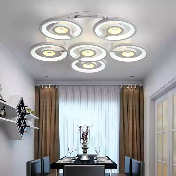 Đèn ốp trần LED tròn 6 cánh độc đáo