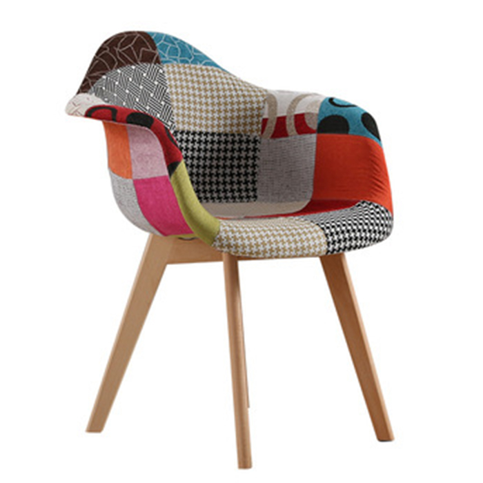 Ghế sofa bọc vải nordic chân gỗ, ghế cafe,, ghế nhựa BGN036