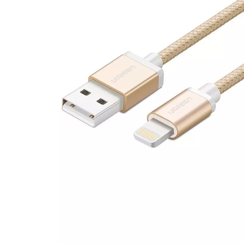 UGREEN 0.5M MFI Lightning ra USB cable cáp Aluminum Case + Braid US199-40695 - Hàng Chính Hãng