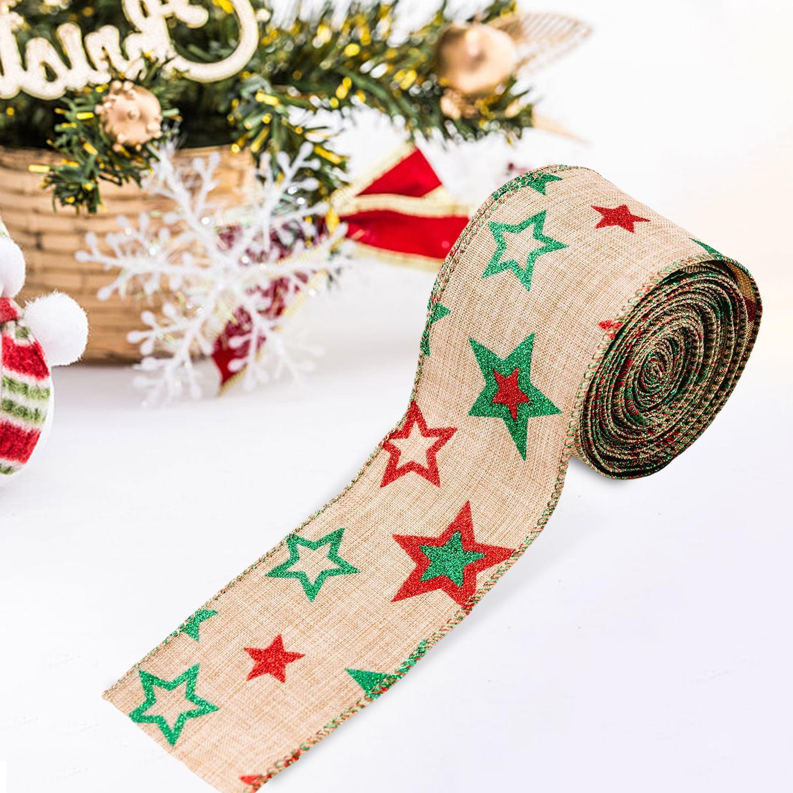 197x2.4inch Christmas Ribbons Gift Wrapping Ribbon Decoration Decorating