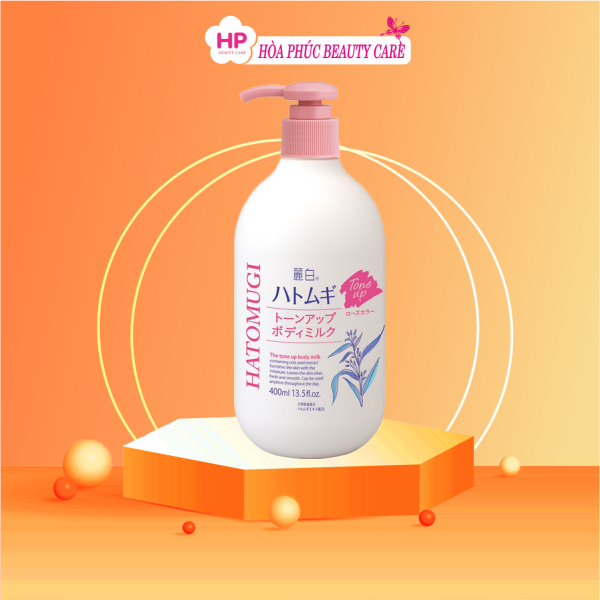 Sữa Dưỡng Thể Nâng Tone Dưỡng Trắng Da Hatomugi The Tone Up Body Milk 400mL