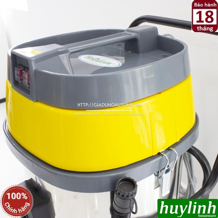 Máy hút bụi công nghiệp HiClean HC70 - Dung tích 70 lít - Công suất 2400W - Hút khô và Ướt - 2 Motor - Hàng chính hãng