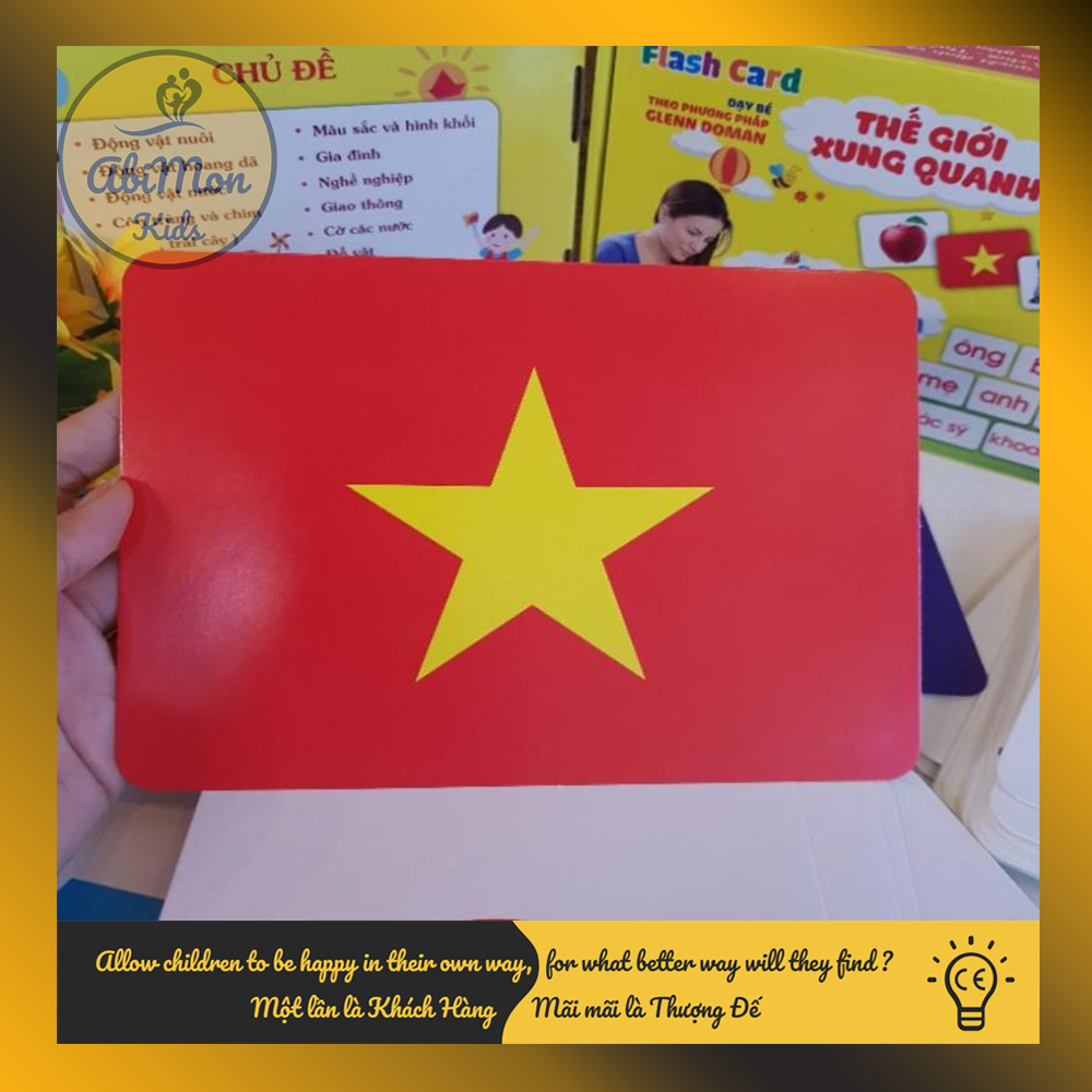 Bộ Thẻ Flashcards khổ A5 (size to nhất) - Học Tiếng Anh Cho Bé ||  || Đồ chơi Gỗ - Giáo dục - An toàn - Thông minh