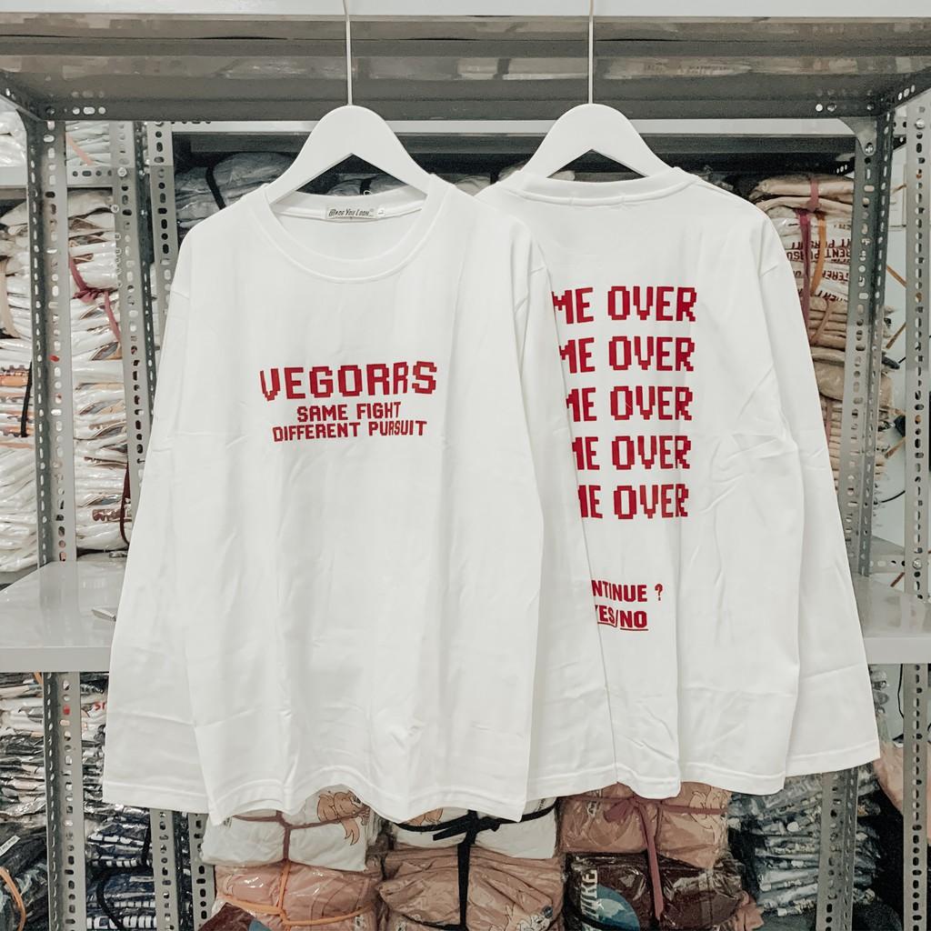 Áo Thun Tay Dài Unisex Form Rộng GAME OVER Ulzzang
