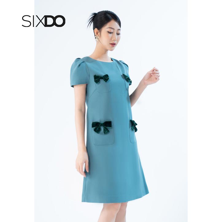 Đầm suông midi nơ thời trang SIXDO