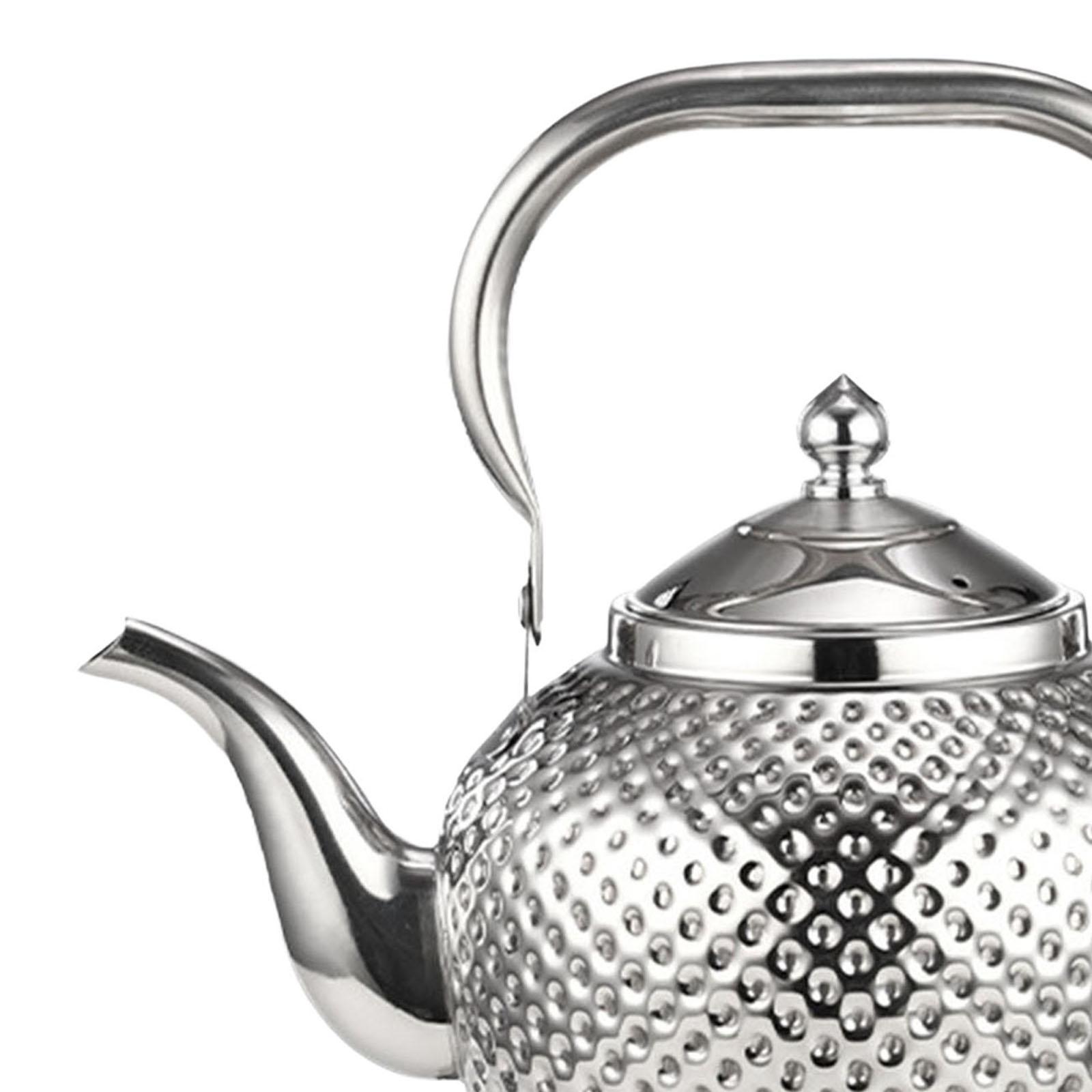Stainless Steel Teapot Loose Leaf Tea Pot with Tea Filter for All Stovetop 1.2L