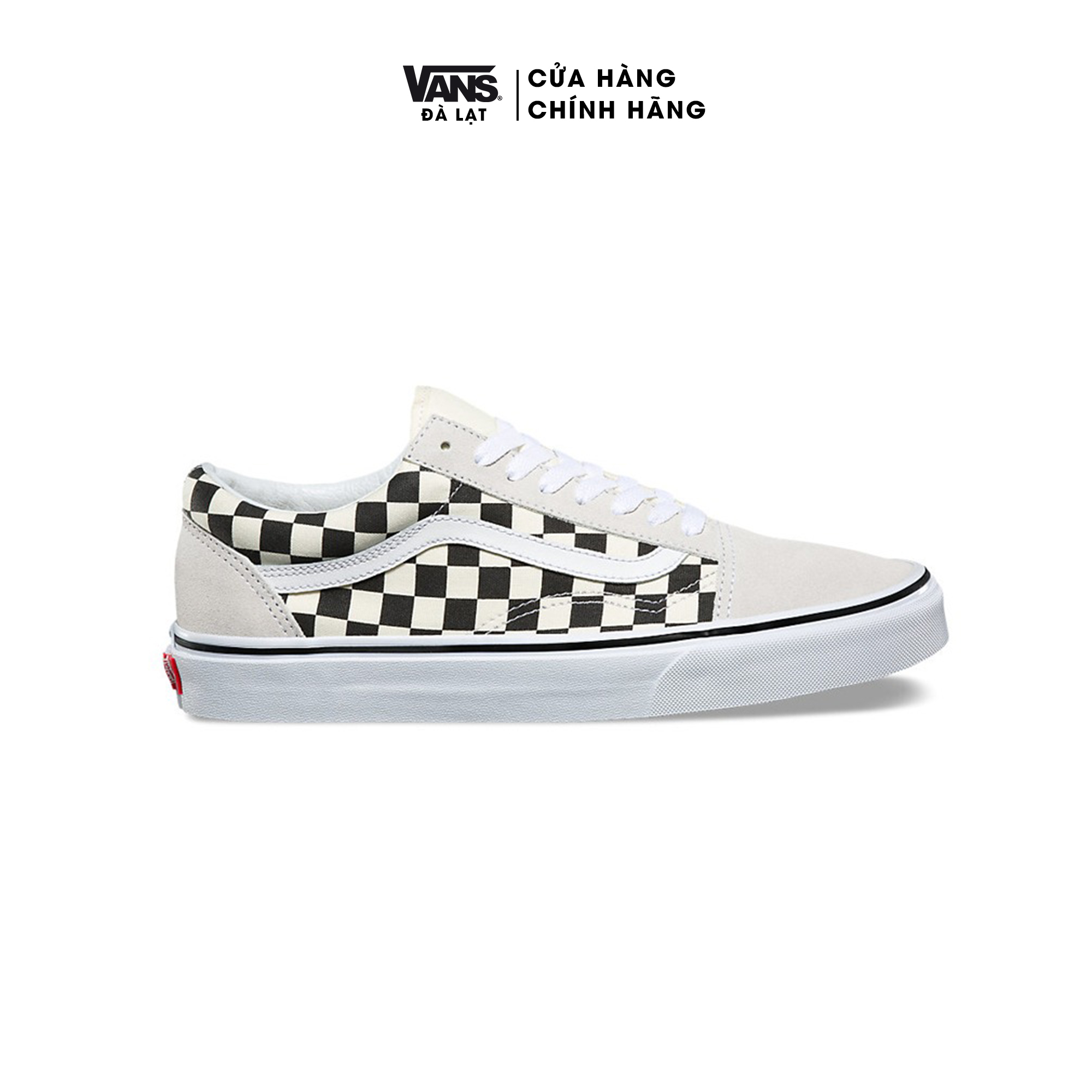 Giày Sneaker Unisex Vans Old Skool Checkerboard Black White CỔ THẤP VN0A38G127K