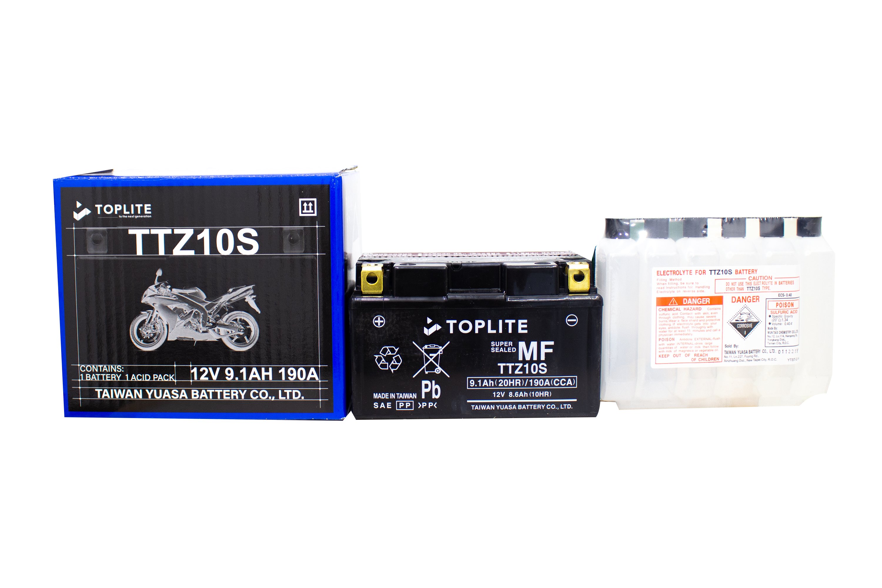 Ắc Quy Moto Toplite TTZ10S 12V-8.6Ah