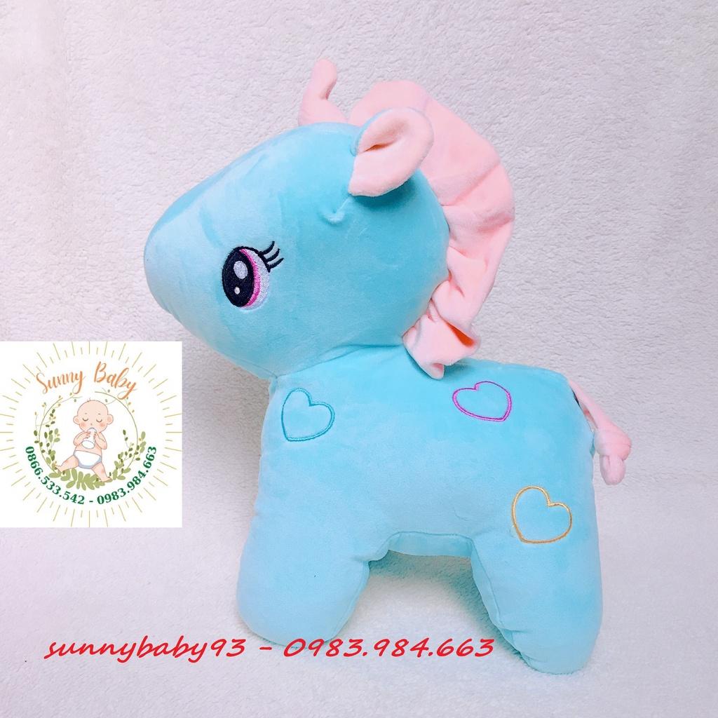 Gấu Bông Unicorn - Kì Lân Pony Một Sừng size 30cm, Thú Nhồi Bông Đáng Yêu, Gối Ôm Cho Bé Ngựa Pony