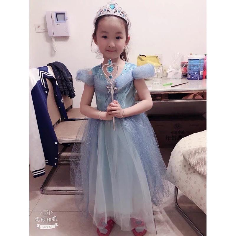 Đầm váy công chúa Elsa cho bé gái hàng nhập siêu xịn