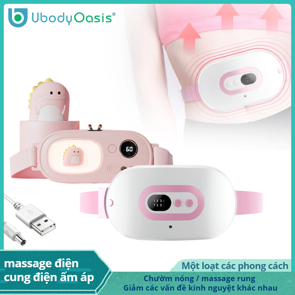 UbodyOasis Sạc di động màn hình kỹ thuật số ấm áp đai cung điện nhiệt độ không đổi mát xa ấm đai cung điện ba tốc độ có thể điều chỉnh áp suất nóng đai mát xa