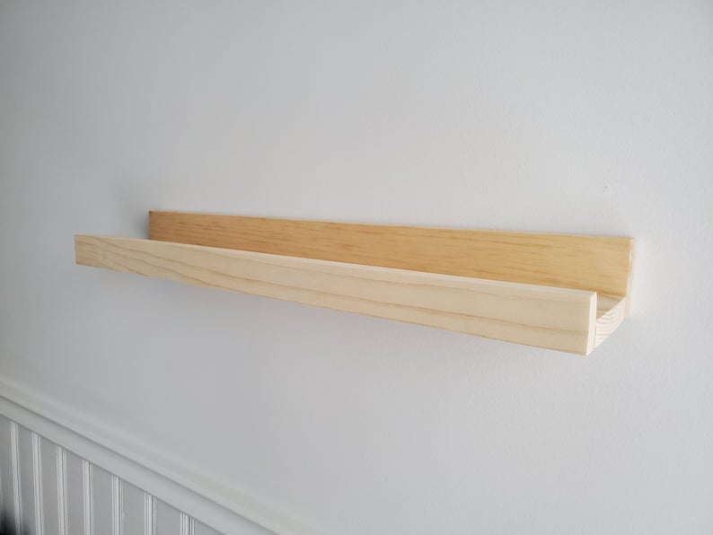 Kệ treo tường trang trí để sách giá đồ dùng trong gia đình dài 60cm gỗ thông tự nhiên