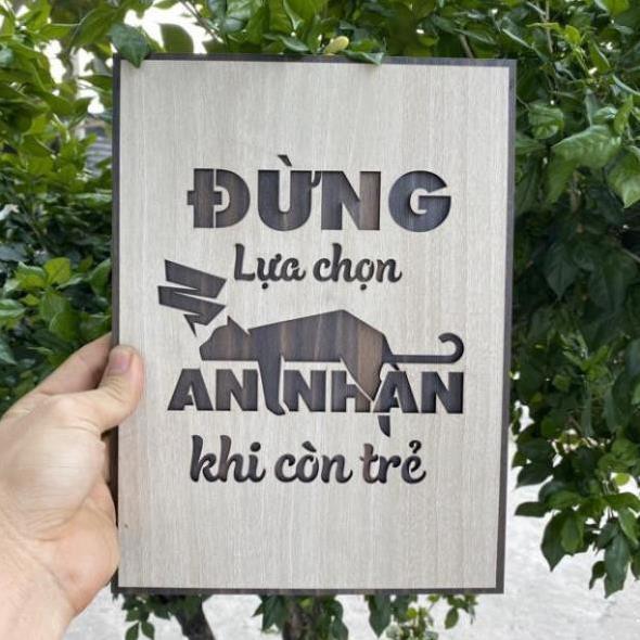 Tranh tạo động lực Decor bằng gỗ cắt khắc laser
