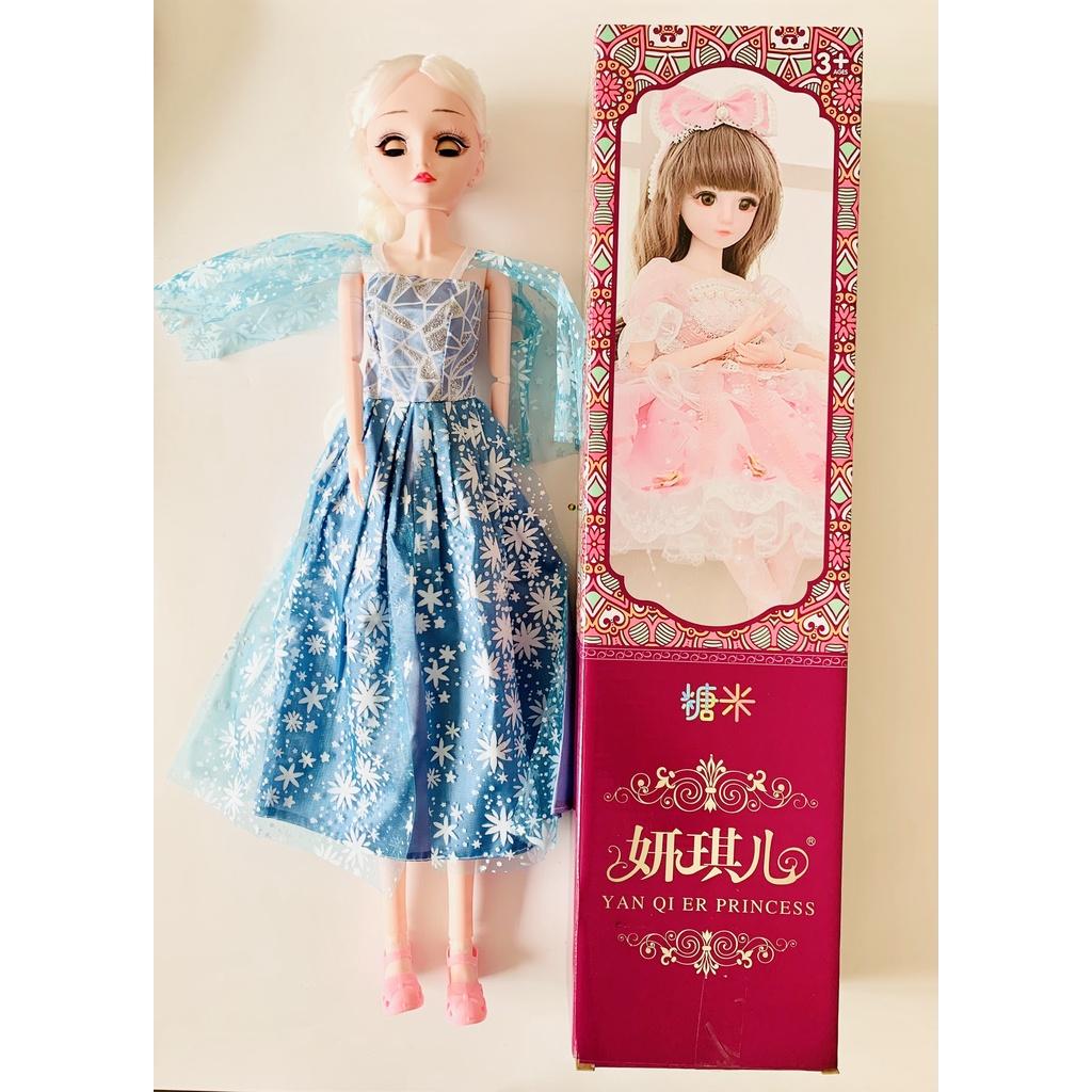 Búp bê Barbie, Elsa Nữ Hoàng Băng Giá 65cm Hàng Đẹp Cỡ To nhắm mở mắt cho bé gái