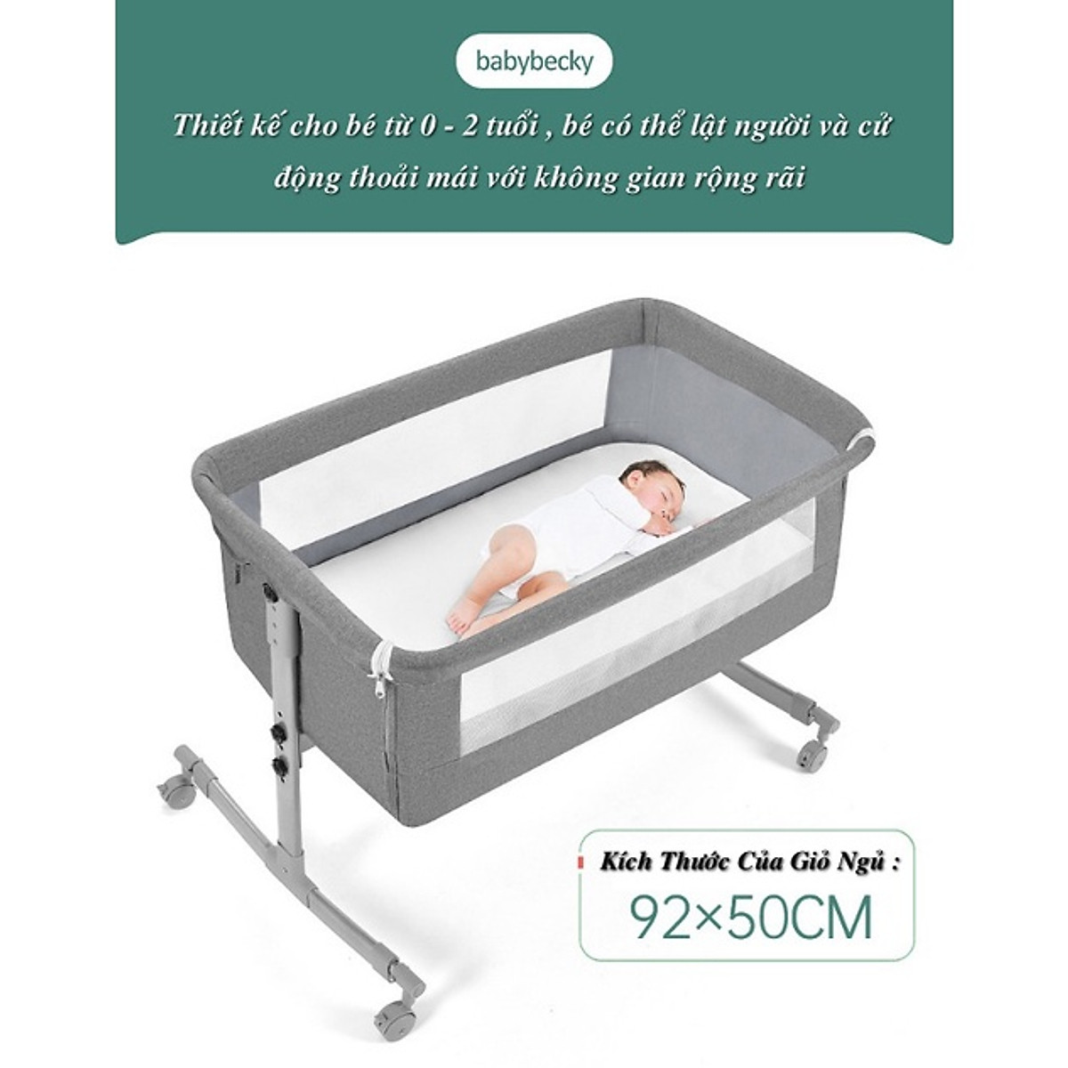 Nôi đu đưa cho bé chống muỗi BabyBacky Foldable Child's Cradle Bed