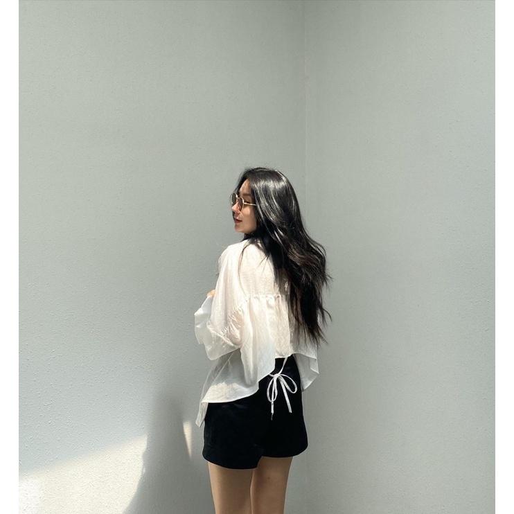 Áo sơ Mimi lệch lưng