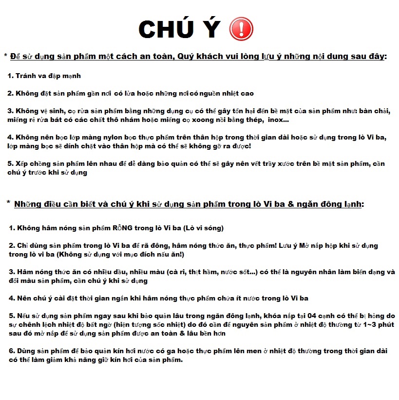 Bộ 06 hộp thực phẩm inomata có khóa nắp 4 chiều - hàng nội địa Nhật Bản