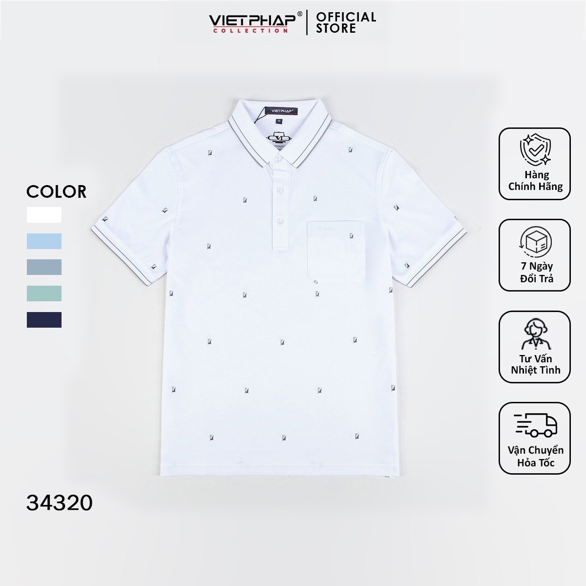 Áo Thun Cotton Lạnh Cao Cấp VIỆT PHÁP /Form Luxury / Thoáng mát  - co dãn tốt- chất liệu cotton mềm mịn thấm hút mồ hôi tốt   34320